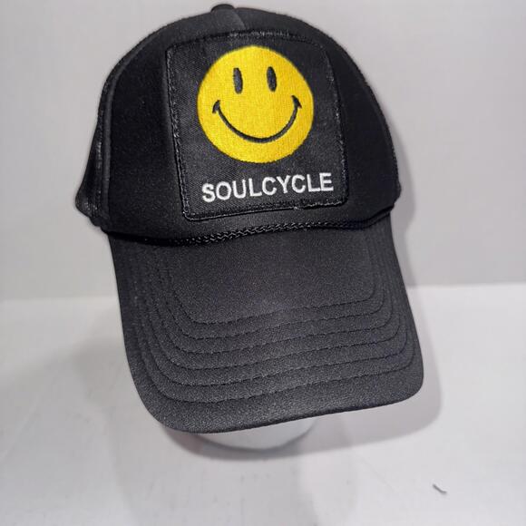 AVIATOR NATION Vintage Smiley Face 🙂 Trucker Hat (Black) SoulCycle - Picture 7 of 12